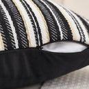Axyaa Striped Jacquard Pillowcase Cojines 45X45 Simple Throw Pillow Cotton Polyester