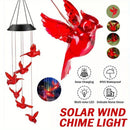 Axyaa Solar Redbird Wind Chime - LED Light, Waterproof Garden Decoration