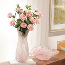 Pink Glass Vase by Axyaa for Elegant Living Room Flower Arrangement