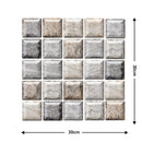 Axyaa Thicker Marble 12"x12" Self-Adhesive Tile Backsplash - Pack of 10/20