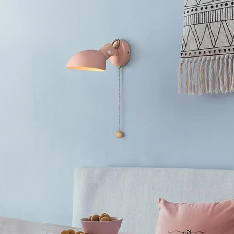 Nordic Iron Wall Lamp Modern Macaron Axyaa Rotatable Light