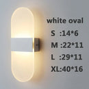 Axyaa Acrylic LED Wall Lamp - Modern Simple Design, Creative Rectangular Ellipse Shape