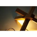Axyaa Chinese Red Oak Table Lamp: Creative Art LED Floor Lamp for Bedroom, Vintage Home Lighting