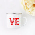 Axyaa His and Hers Lovers Camp Cup Enamel Mug Gift for Couples