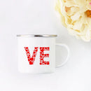 Axyaa His and Hers Lovers Camp Cup Enamel Mug Gift for Couples