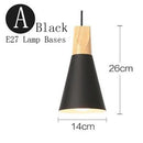 Axyaa Wooden Iron Pendant Light for Dining Kitchen Living Room LED Loft Fixture