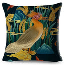 Axyaa Dragon Fox Firebird Linen Cushion Cover 45*45cm