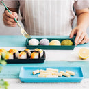 Axyaa Colorful Ceramic Rectangular Snack Plate & Storage Tray.