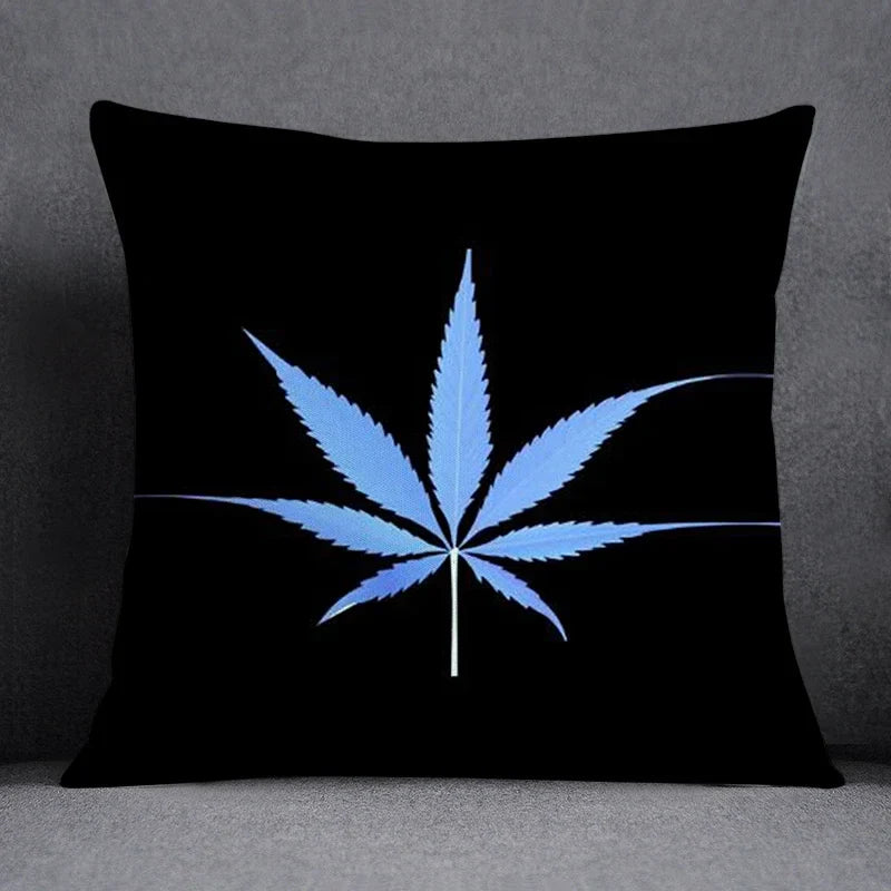 Axyaa Green Leaf Theme Pillowcase - Decorative Polyester Home Decoration 45*45cm