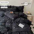 Axyaa Rose Embroidered Princess Duvet Set - 3pcs (1*Duvet + 2*Pillowcase)