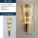 Axyaa Crystal Conical Deluxe Wall Lamp for Study Bedside Living Room Lighting