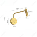 Axyaa LED Adjustable Reading Wall Lamp for Hotel Bedroom - Advanced Lighting