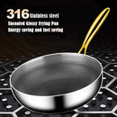 Axyaa Stainless Steel Honeycomb Wok Non-stick Pan for Induction Cookware