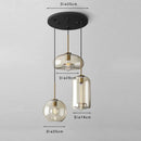 3-Light Amber Glass Pendant Lamp by Axyaa - Vintage Industrial Ceiling Fixture