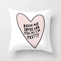 Axyaa Coffee Print Polyester Throw Pillow Case for Home Sofa Chair Decor