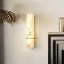 Natural Marble Wall Lamp Vila by Axyaa: Luxury Copper Wall Light for Living Room, Bedroom & Hallway
