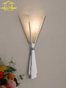 Axyaa Retro Bouquet LED Wall Lamp: Spanish Medieval Design, Stainless Steel & Marble