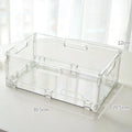 Axyaa Foldable Desk Pet Organizer with Transparent Large Capacity for Cosmetics and Stationery