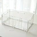 Axyaa Foldable Desk Pet Organizer with Transparent Large Capacity for Cosmetics and Stationery