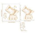 Axyaa Animal Wall Stickers: Giraffe, Bunny, Lion, Elephant - Peel and Stick Kids Room Decor