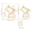 Axyaa Animal Wall Stickers: Giraffe, Bunny, Lion, Elephant - Peel and Stick Kids Room Decor