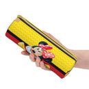 Axyaa Leather Pencil Case Mickey Minnie Design Big Capacity Stationery Holder