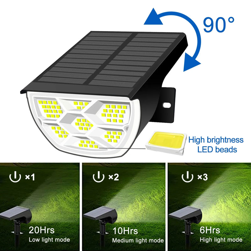 Axyaa Solar Spotlights Waterproof Outdoor Landscape Wall Lights