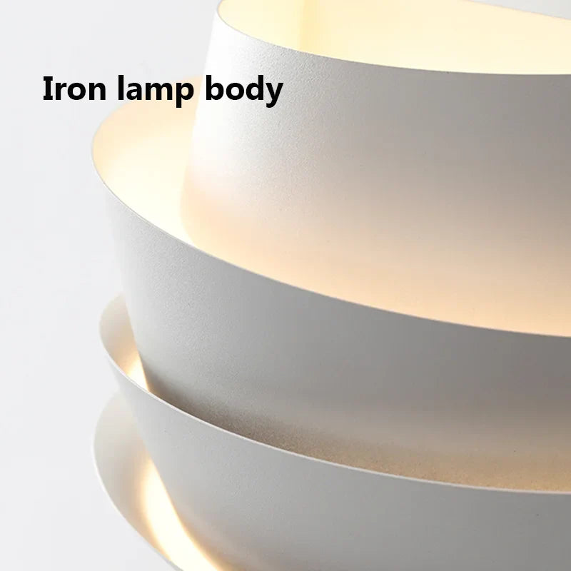 Axyaa Nordic Pinecone White Metal Wall Lamp with LED Lights