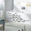 Axyaa Ocean Fish Room Wall Stickers Nursery Décor Glass Door Bathroom Decals