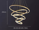 Axyaa Stainless Steel LED Chandelier for Nordic Home Decor & Dining Room Lighting
