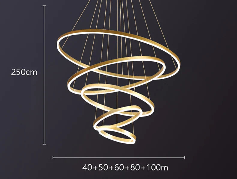 Axyaa Stainless Steel LED Chandelier for Nordic Home Decor