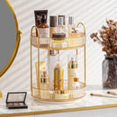 Axyaa Rotating Makeup Organizer Shelf - 360 Spinning Cosmetic Storage Vanity Holder