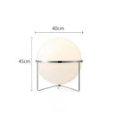 Axyaa Art Deco LED Desk Lamp Chrome Metal Light with White Acrylic Ball