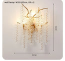 Luxury Axyaa Branch LED Pendant Lights, Gold Lustre Aluminium Lamparas