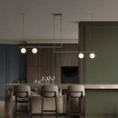 Axyaa Modern Minimalist Linear Pendant Light: Stylish Nordic Chandelier for Living Room & Restaurant.