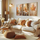 Rustic Autumn Leaf Art Prints by Axyaa - Vintage Still Life Nature Oil Painting ×