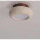 Axyaa Natural Yellow Travertine Canopy LED Ceiling Light