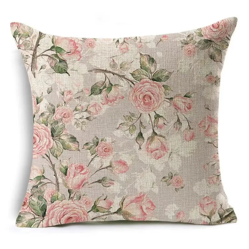 Axyaa Black Rose Pillowcase: Premium Sofa & Office Cushion Cover for Home Decor