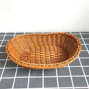 Axyaa Oval Rattan Storage Basket for Kitchen, Home Décor, and Organization