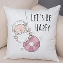 Axyaa Cartoon Animal Pillowcase: Sofa Decor Cushion Cover for Living Room