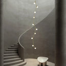 Axyaa Glass Ball Chandelier for Villa, Hotel, and Duplex Apartment Staircase Décor