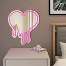 Axyaa Heart LED Makeup Mirror Lamp Neon Light for Girls Bedroom
