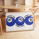 Blue No.8 Ball Canvas Print for Modern Home Decor by Axyaa