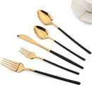 Axyaa 16-Piece Stainless Steel Christmas Dinnerware Set Luxury Cutlery & Tableware