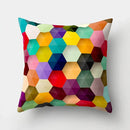 Axyaa Geometric Animal Rainbow Pillow Case for Home Decor 45X45CM