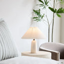 Axyaa Green Ceramic Table Lamp, Minimalist Design for Bedside & Study