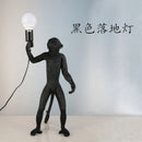 Axyaa Monkey Wall Lamp: Resin Hemp Rope Chandelier for Children's Room, Bar, and Restaurant