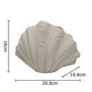Axyaa Seashell Shape Ceramic Vase for Room Aesthetic Decor & Artificial Flower Arrangement