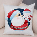 Axyaa Santa Little Penguin Pillowcase 45x45cm Merry Christmas Deer Cushion Cover