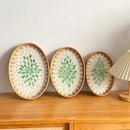 Axyaa Rattan Shell Inlaid Storage Basket: Light Luxury Tray for Living Room and Entrance